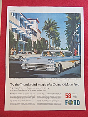 1958 Ford Thunderbird With Cruise O Matic