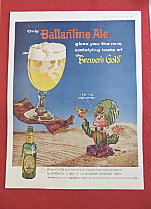 1958 Ballantine Ale With Genie & His Magic Lamp