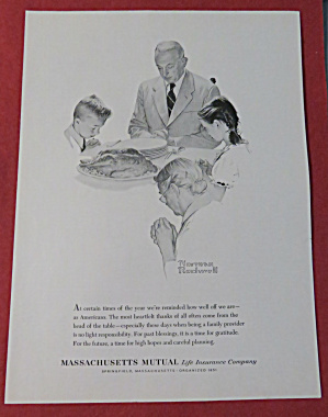 1962 Massachusetts Mutual Life Insurance By N Rockwell