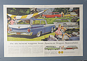 1958 Ford Automobile With Six New Station Wagons