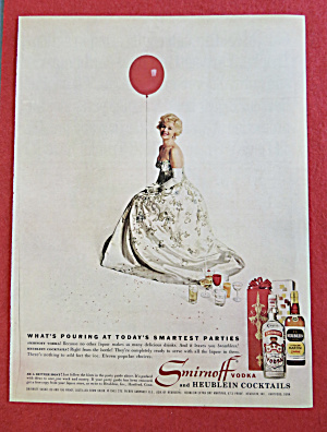 1963 Smirnoff Vodka With Glamorous Star Eva Gabor