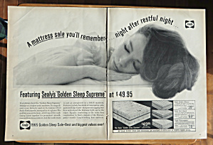 1965 Sealy Golden Sleep Supreme With Woman Sleeping