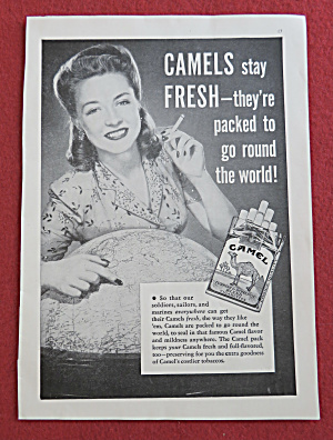 1944 Camel Cigarettes With Lovely Woman Smoking