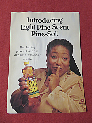 1999 Pine Sol With Woman Making The Quiet Sign