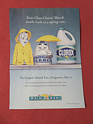 1999 Clorox Bleach With Bargain Bleach Holding Umbrella