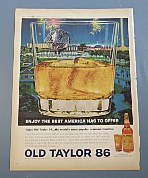 1964 Old Taylor 86 Bourbon With New York World's Fair