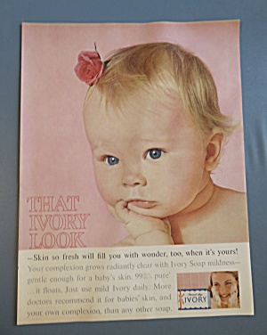 1961 Ivory Soap With Beautiful Blue Eyed Baby