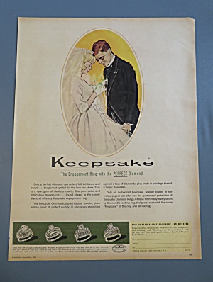 1961 Keepsake Rings With Bride & Groom