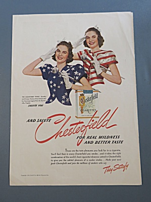 1940 Chesterfield Cigarettes With The Alexander Twins