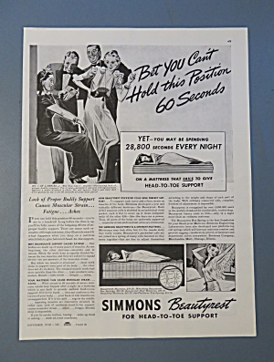 1938 Simmons Beautyrest With People Making Bets