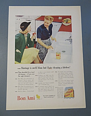 1946 Bon Ami With Woman Talking About Cleaning