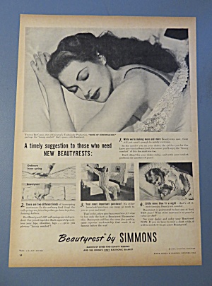 1946 Beautyrest By Simmons With Yvonne De Carlo