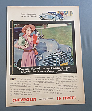 1948 Chevrolet Automobile With Chevrolet Is First