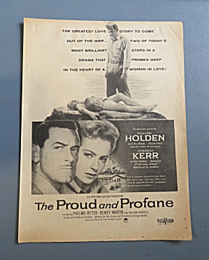 1956 Proud & Profane W William Holden & Deborah Kerr