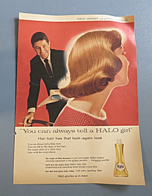1958 Halo Shampoo With Farley Granger & Lovely Woman