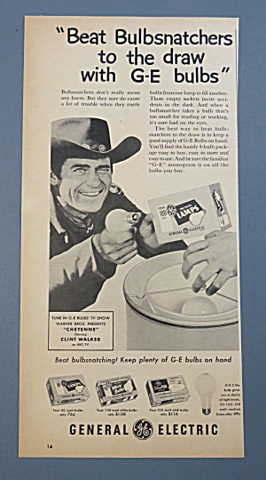 1956 General Electric Bulbs With Clint Walker