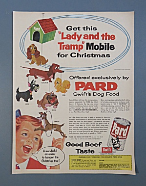 1955 Pard Dog Food With Lady And The Tramp Mobile
