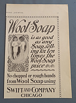 1899 Wool Soap With Two Children