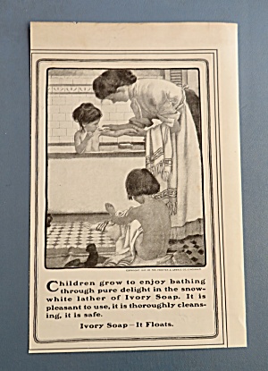 1902 Ivory Soap With Woman Bathing Children
