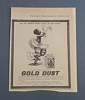 1902 Gold Dust Washing Powder With Gold Dust Twins