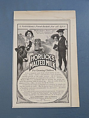 1904 Horlick's Malted Milk With Woman & Children