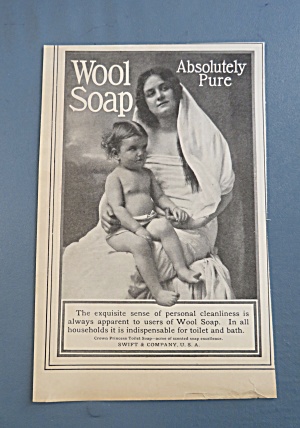 1904 Wool Soap With Woman & Child