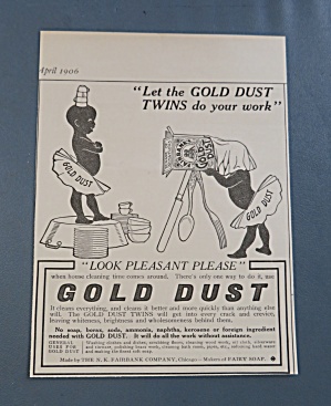 1906 Gold Dust Washing Powder With Gold Dust Twins