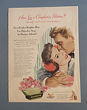 1949 Palmolive Soap With Lovely Woman With A Man