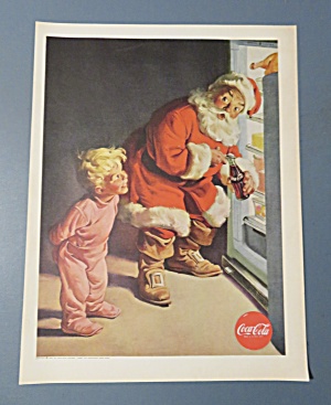 1959 Coca Cola (Coke) With Santa Claus & Little Boy