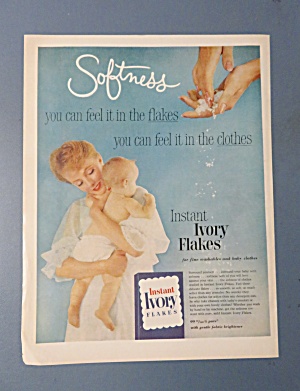 1958 Instant Ivory Flakes With Woman Holding Baby