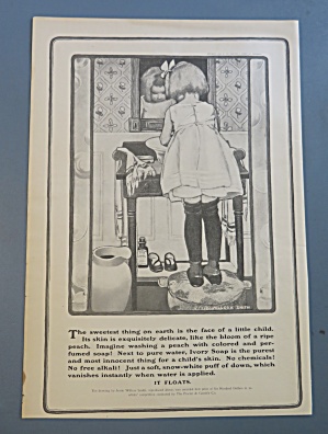 1902 Ivory Soap With Little Girl Washing Her Hands