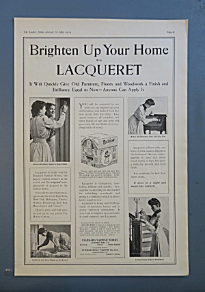 1905 Lacqueret With Woman Using Around The House