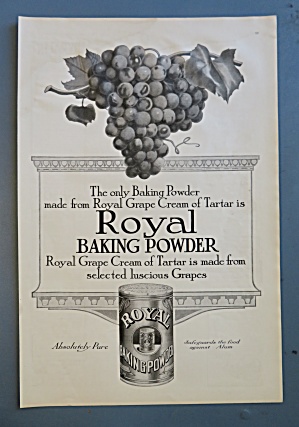 1908 Royal Baking Powder With Grapes
