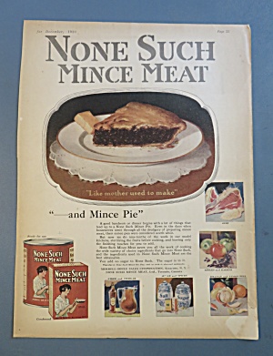 1920 None Such Mince Meat With Piece Of Pie