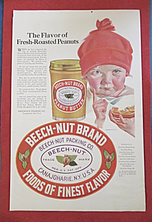 1920 Beech Nut Peanut Butter With Child & Sandwich
