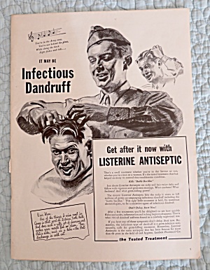 1943 Listerine With Soldier Washing Soldier's Hair