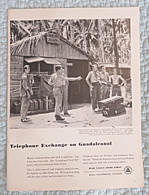 1943 Bell Telephone With Telephone Exchange Guadalcanal