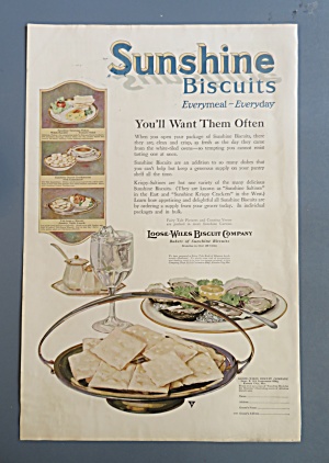 1920 Sunshine Biscuits With Biscuits On A Plate