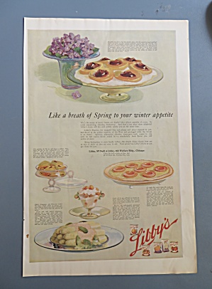 1920 Libby's Fruits & Vegetables With Many Treats