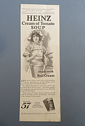1920 Heinz 57 Cream Of Tomato Soup With Woman
