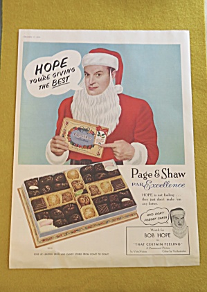 1955 Page & Shaw Par Excellence Chocolate With Bob Hope
