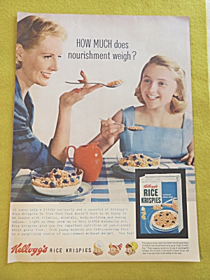 1956 Kellogg Rice Krispies Cereal W/ Woman Balancing
