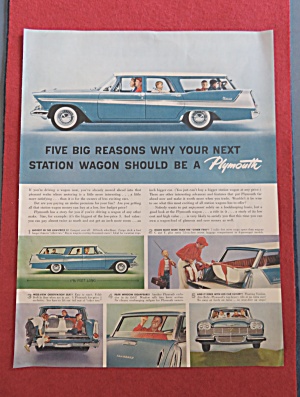 1958 Plymouth Automobile With Station Wagon
