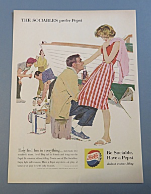 1960 Pepsi Cola (Pepsi) With Man & Woman Talking