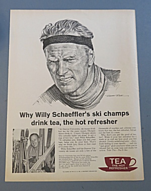 1961 Hot Tea With Ski Champ Willy Schaeffler