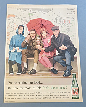 1961 Seven Up (7 Up) With 2 Couples In Stands