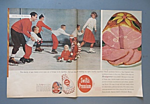 1961 Swift's Premium Ham With Family Skating