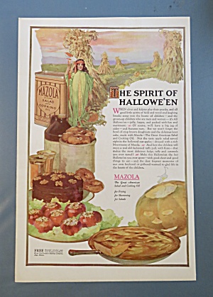1920 Mazola Oil With The Spirit Of Halloween