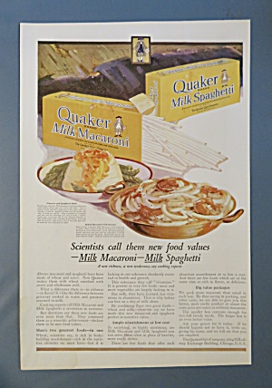 1920 Quaker Milk Noodles With Spaghetti & Macaroni