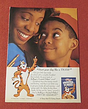 1996 Kellogg's Frosted Flakes Cereal With Mom & Son